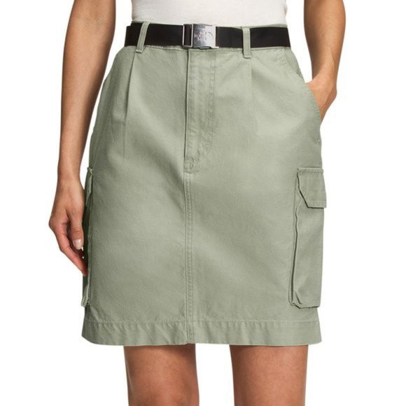 The North Face Tea Green M66 Organic Cotton Cargo Skirt Size 0 - Picture 1 of 3